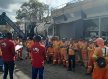 Por ganho real, setor da construção pesada faz greve no norte/noroeste do ES