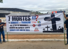 Em megafeira, Sindimármore protesta contra mortes nas pedreiras